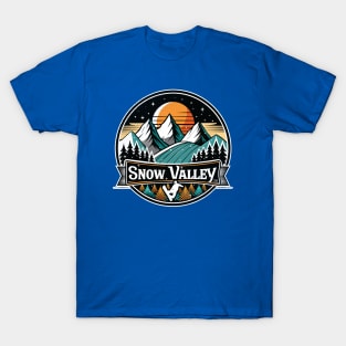 Retro Snow Valley Ski T-Shirt